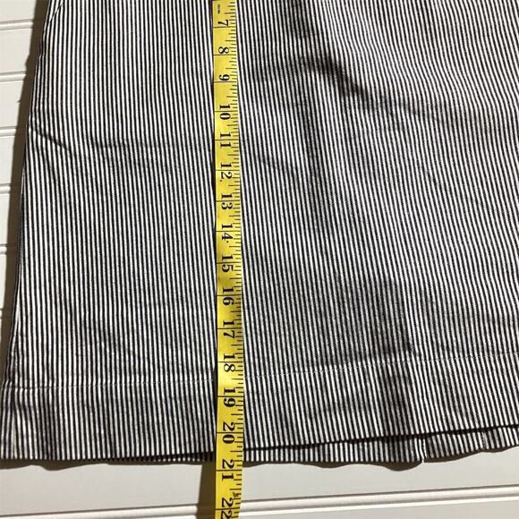 Talbots Women's Size 8 Blue & White Pinstripe A-Line Mini Skirt - Picture 4 of 9